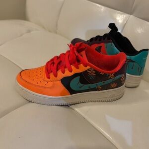 Nike Orange and Teal Sneakers